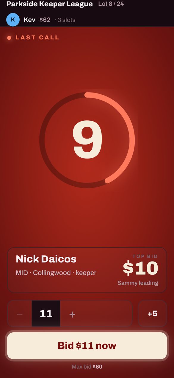 The same moment on a phone: nine seconds, $10, Sammy leading.