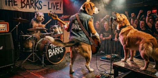 The final, tidied THE BARKS image.